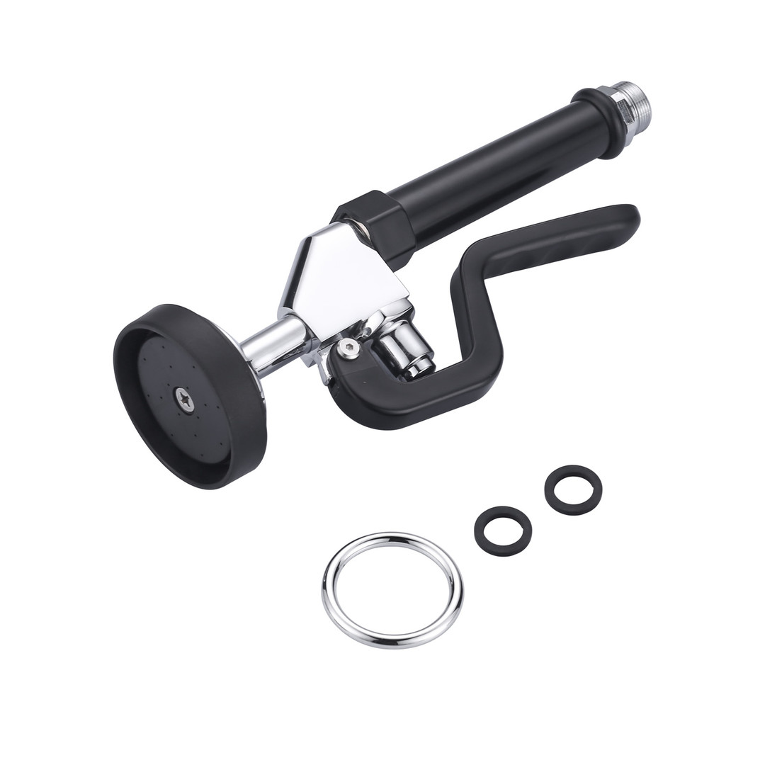 1.42 GPM Pre Rinse Sprayer Commercial Sink Sprayer Replacement for Kitchen Sink Faucet in Black - Image 2
