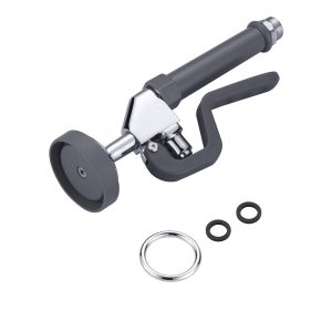 1.42 GPM Pre Rinse Sprayer Commercial Sink Sprayer Replacement with Gray Handle for Kitchen Sink Faucet