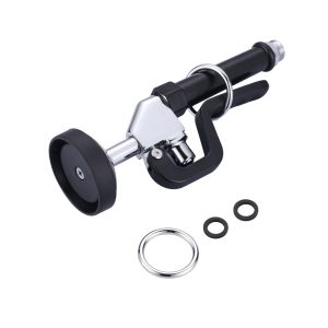 7/8 in, 20 UNEF Pre-Rinse Spray in Black with 38 inch Stainless-Steel Pre Rinse Hose for Commercial Sink Faucet