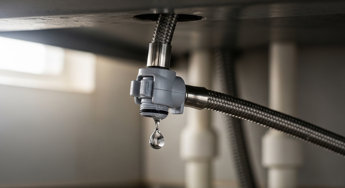 pull out kitchen faucet hose leaking
